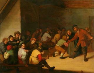 Interior with Peasants and Schoolchildren