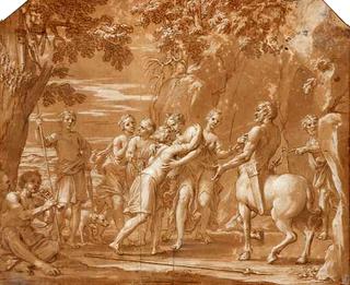 Thetis Entrusting Achilles to the Centaur Chiron