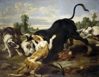 Bull and Dogs