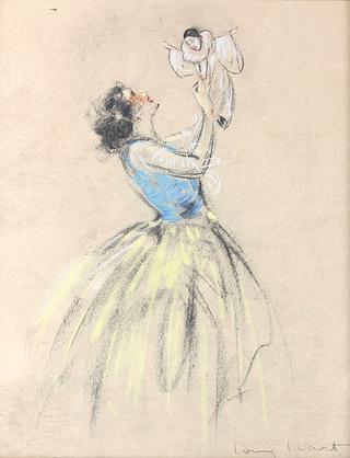 Woman With A Pierrot Doll