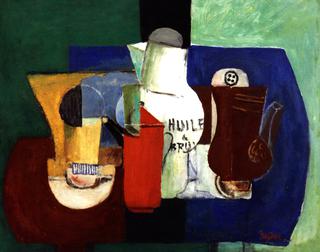 Still LIfe with a Coffee Pot and Pot of Oil