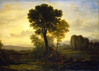 Landscape with Jacob, Rachel and Leah at the Well (Morning)
