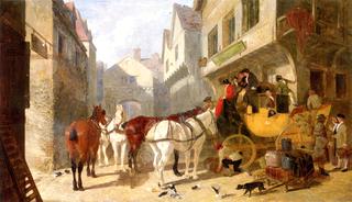 The York-London Coach at the George Inn, Stamford
