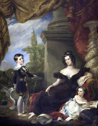 Louisa Barbara Catherine Philips, Countess of Lichfield, with Two of Her Children
