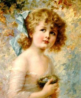 Girl Holding a Nest