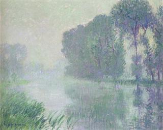 By the Eure River - Afternoon, fog effect