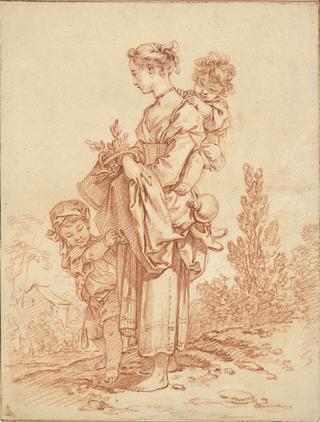 Young Girl with two Children
