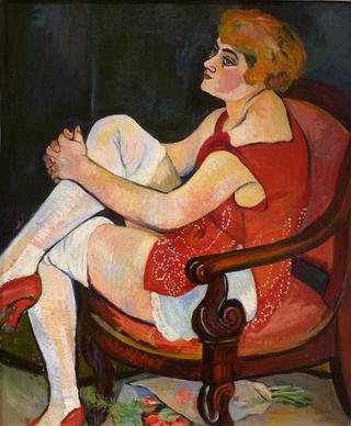 Woman in White Stockings