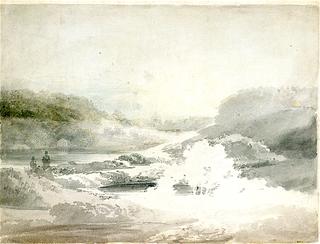 View over the Lake wt Stourhead (study)