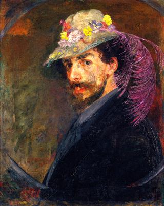 Self-Portrait with Flowered Hat