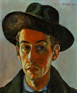 Self portrait with a black hat