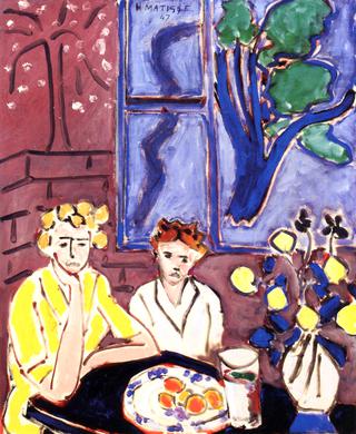 Two Girls, Blue Window