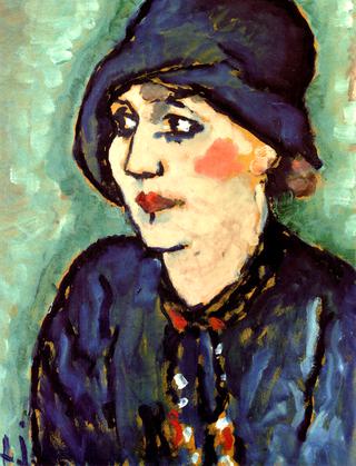 Woman in a Blue Hat