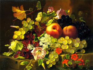 Still Life of Fruit and Flowers