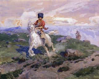 Cossack Riding a White Horse