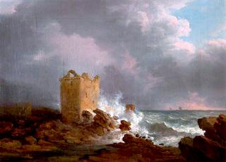 Broughty Castle, during a Storm