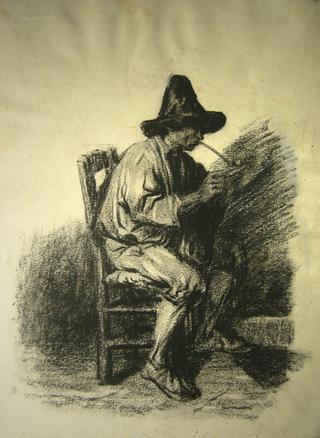 Portrait d'un fumeur (Paysan italien)