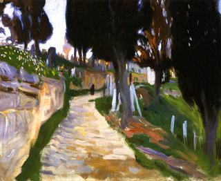 Sketch of Graveyard, Constantinople