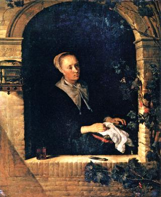 A Woman Sewing