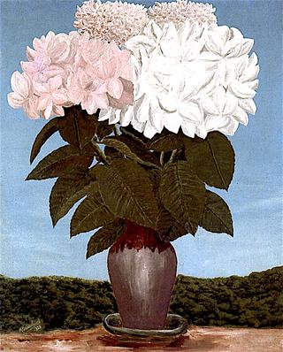 Vase of Flowers in a Landscape