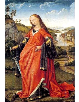 Saint Catherine in a landscape