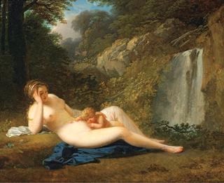 Reclining Nymph with Sleeping Cupid