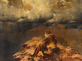 Tiger in the Caucasus Mountains