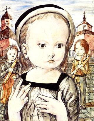 Little Girl with Towers