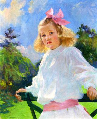 Girl with Pink Bow