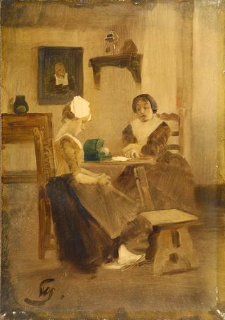 Interior with Two Women