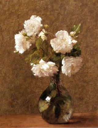 White Roses in a Vase