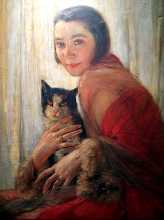 Girl with Cat