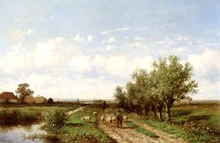 A Shepherd with His Flock
