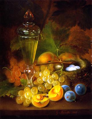 Still LIfe with Grapes and Nest