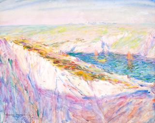 Chalk Cliffs at Goulphar Bay