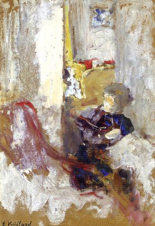 Sketch of Woman Sewing