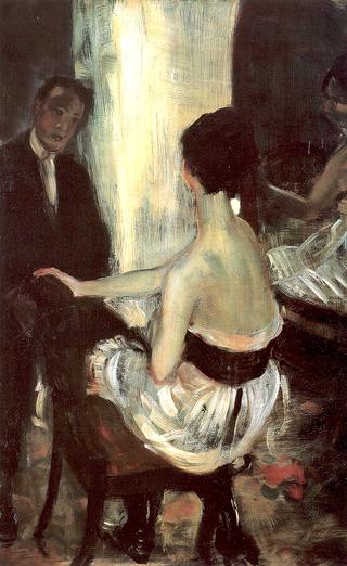 Seated Actress with Mirror