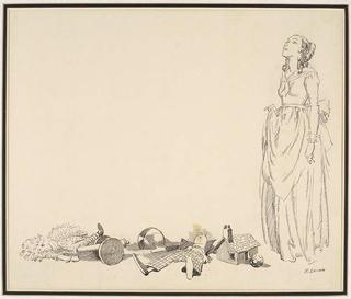 Bob Cratchitt's Wife with Toys (illustration from Dickens' A Christmas Carol)