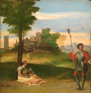An Idyll: A Mother and a Halberdier in a Wooded Landscape