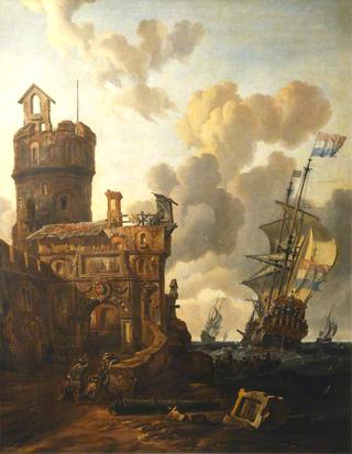 经过要塞的荷兰船