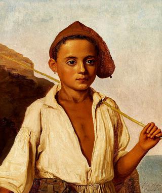 Portrait of a young fisher boy from Capri