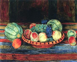 Small Still Life of Fruit and a Clay Bowl