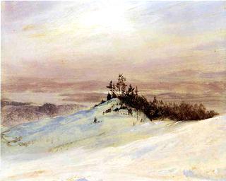 Winter on the Hudson River Near Catskill, New York