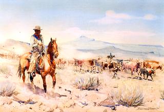 Trail Herd at Mid-Day