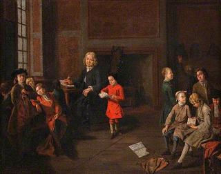 A Schoolmaster Holding a Children's Class