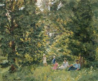 Under the trees