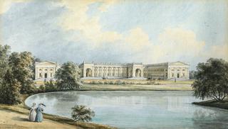 View of Alexander Palace in Tsarskoye Selo