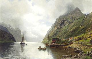 Fjord Landscape with Figures