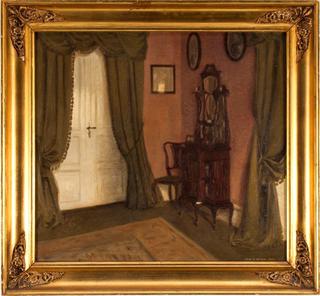 Interior with white door