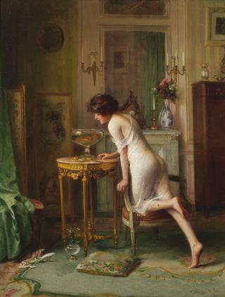 Young Lady with a Fish Bowl